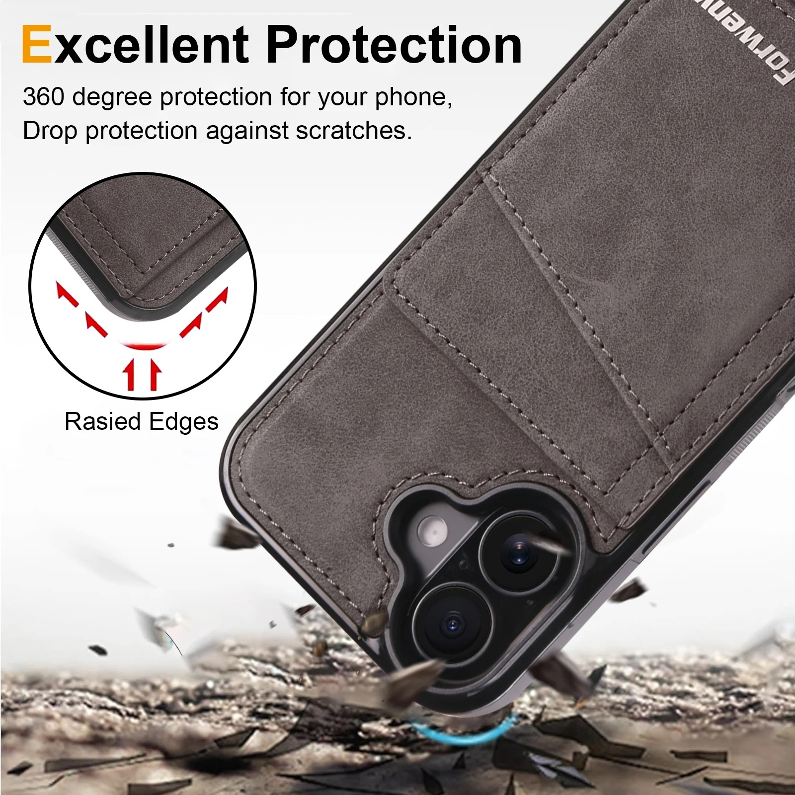 Business Flip Leather Phone Case — Magnetic Wallet Card Holder, Anti-Fingerprint, Anti-Scratch, Dustproof, Non-Slip Full Coverage Cover