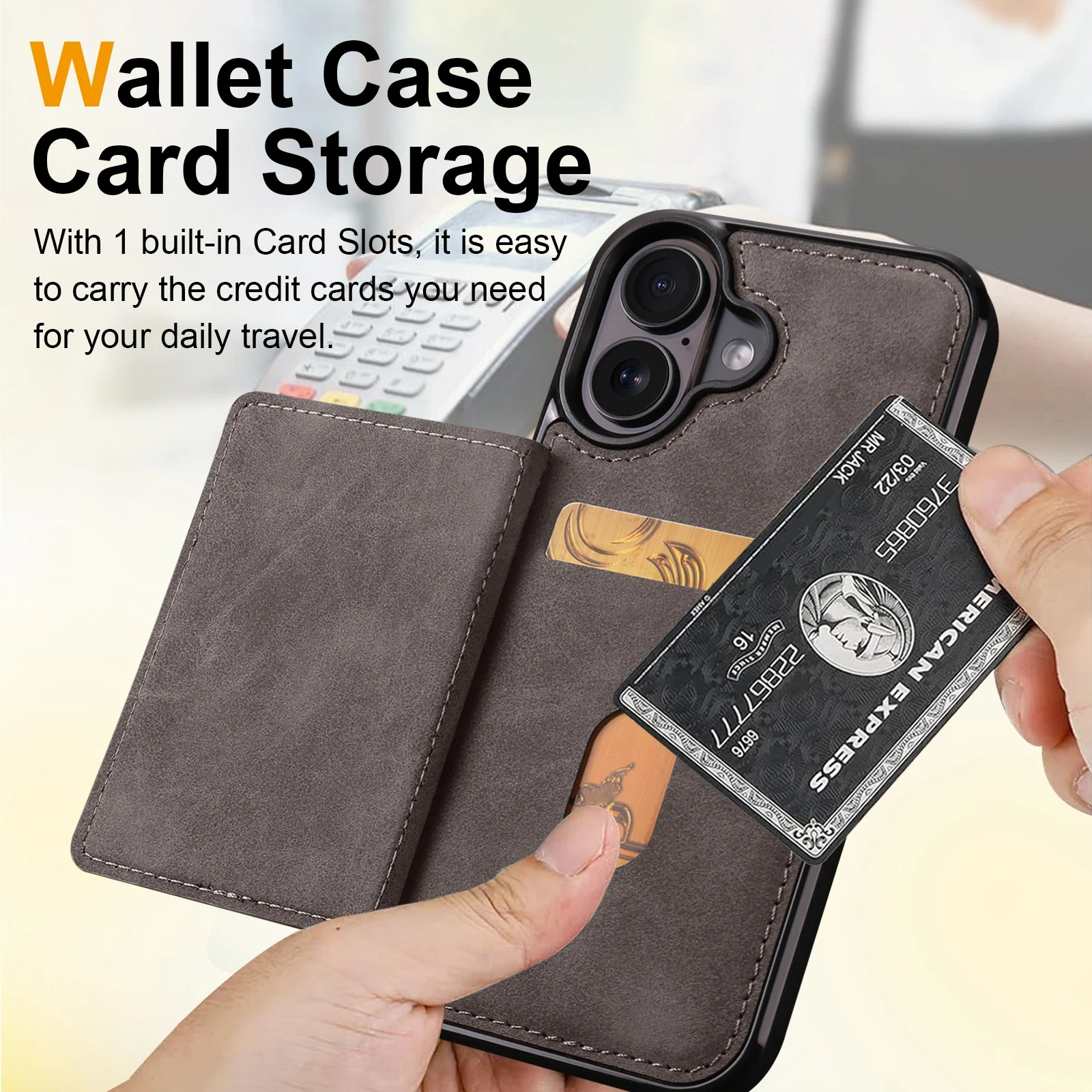 Business Flip Leather Phone Case — Magnetic Wallet Card Holder, Anti-Fingerprint, Anti-Scratch, Dustproof, Non-Slip Full Coverage Cover