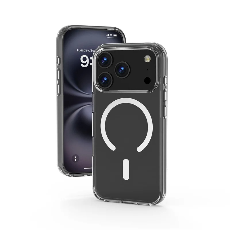 Crystal Transparent Magnetic Phone Case — Shockproof Clear Cover, Anti-Fingerprint, Anti-Scratch, Dustproof, Lightweight Full Protection for Wireless Charging