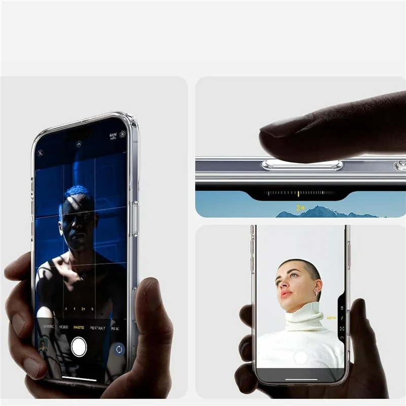 Crystal Transparent Magnetic Phone Case — Shockproof Clear Cover, Anti-Fingerprint, Anti-Scratch, Dustproof, Lightweight Full Protection for Wireless Charging