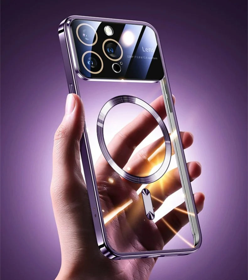 Fashion iPhone Case MagSafe Compatible Clear Cover — Large Camera Protection, Magnetic Wireless Charging, Shockproof Anti-Fingerprint Scratch-Resistant Design