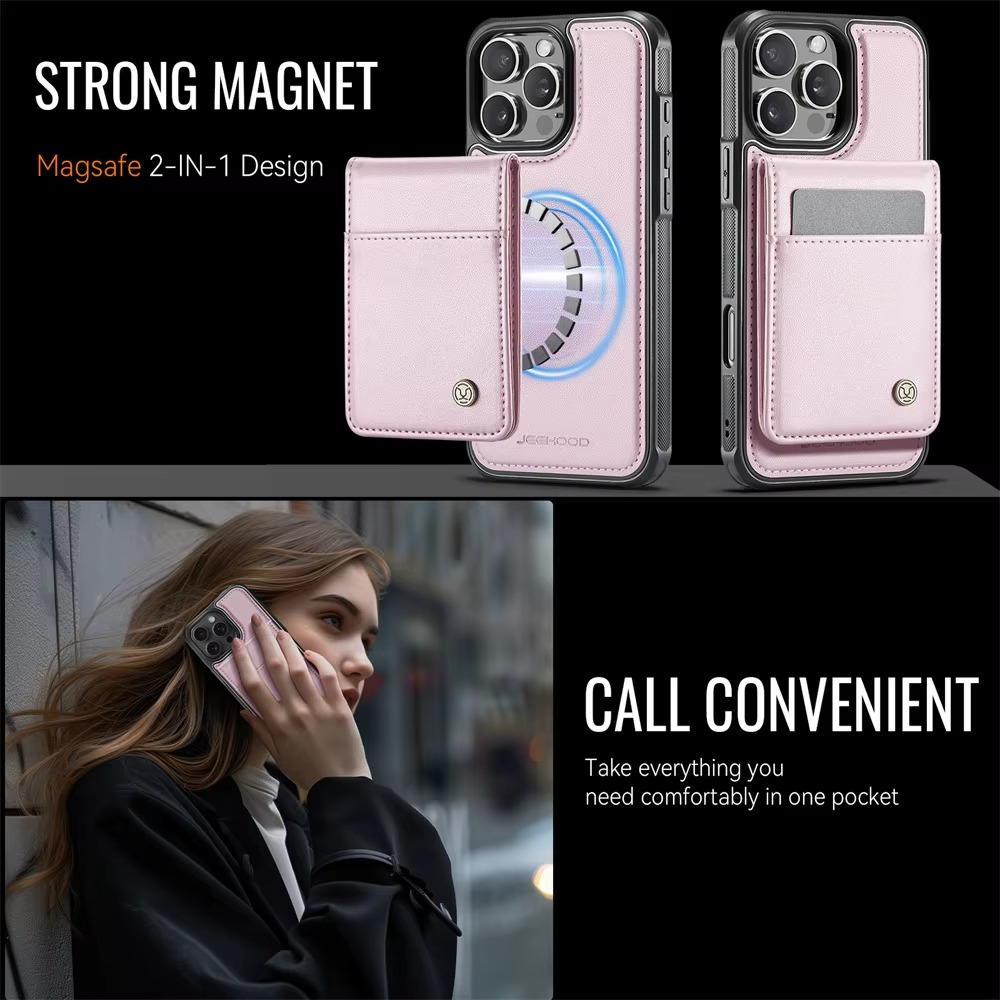 Luxury 2-in-1 Detachable Magnetic iPhone Case — PU Leather Wallet Cover with Card Slot, Shockproof, Anti-Fingerprint, Anti-Scratch, Kickstand, Storage Compartment