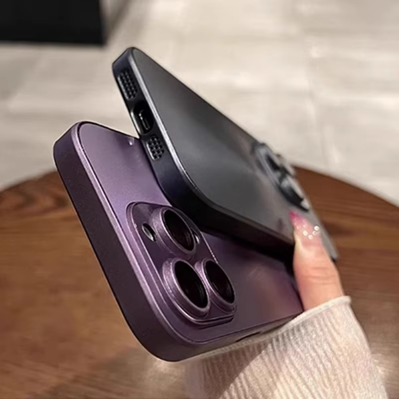 Luxury Aurora Laser iPhone Case — Matte Shockproof Armor Cover, Anti-Fingerprint, Anti-Scratch, Dustproof, Soft Bumper, Reflective Finish