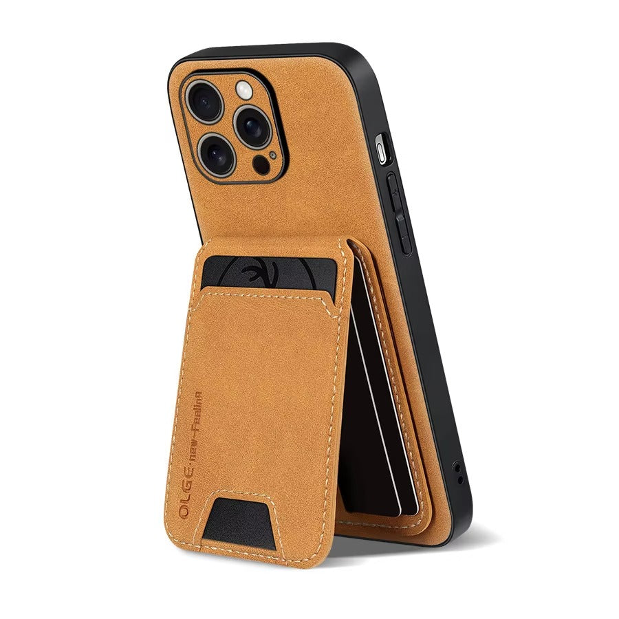 Luxury Faux Leather Wallet Phone Case — Stylish Shockproof Holder Cover, Anti-Scratch, Durable Full Protection, Soft Touch Finish