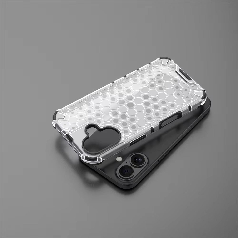 Luxury Honeycomb Armor iPhone Case — Shockproof Military Hybrid Bumper Cover, Anti-Fingerprint, Dustproof, Matte Finish, Hard PC Protection