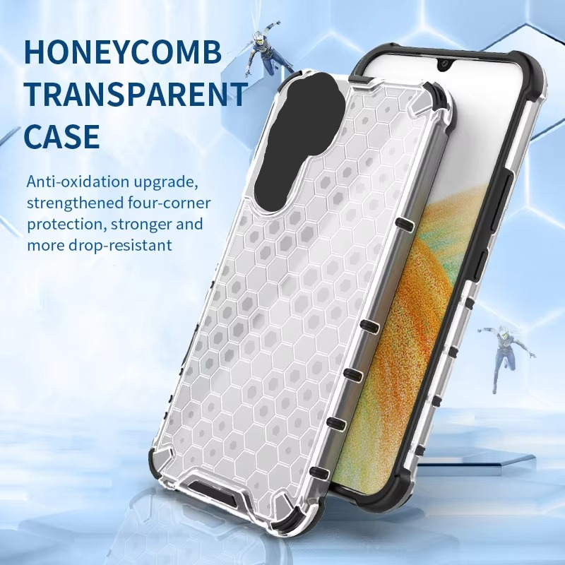 Luxury Honeycomb Armor iPhone Case — Shockproof Military Hybrid Bumper Cover, Anti-Fingerprint, Dustproof, Matte Finish, Hard PC Protection