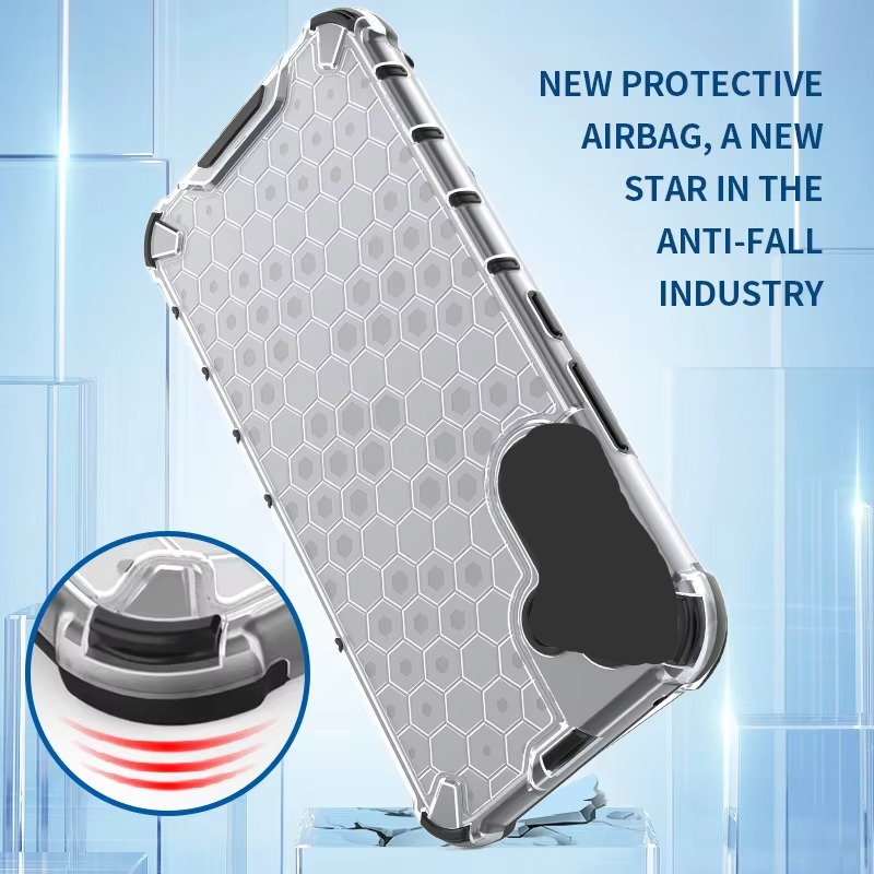 Luxury Honeycomb Armor iPhone Case — Shockproof Military Hybrid Bumper Cover, Anti-Fingerprint, Dustproof, Matte Finish, Hard PC Protection