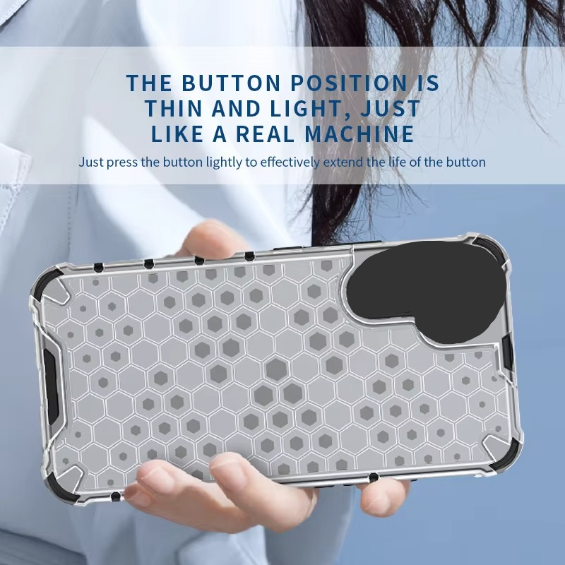 Luxury Honeycomb Armor iPhone Case — Shockproof Military Hybrid Bumper Cover, Anti-Fingerprint, Dustproof, Matte Finish, Hard PC Protection
