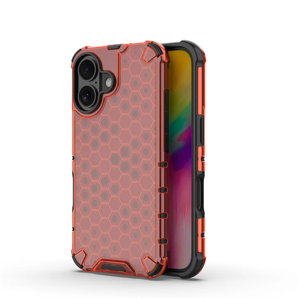 Luxury Honeycomb Armor iPhone Case — Shockproof Military Hybrid Bumper Cover, Anti-Fingerprint, Dustproof, Matte Finish, Hard PC Protection