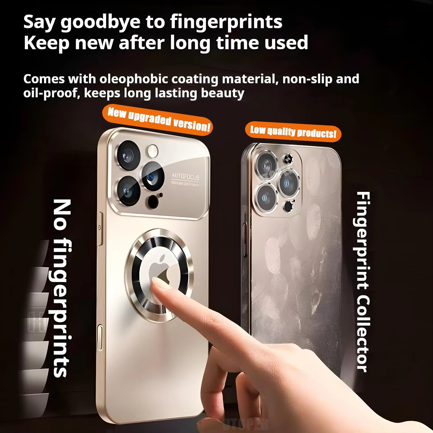 Luxury Large Window Magnetic iPhone Case — Magsafe Wireless Charging, Lens Protection, Shockproof Half-Wrapped Cover, Anti-Fingerprint, Non-Slip Finish