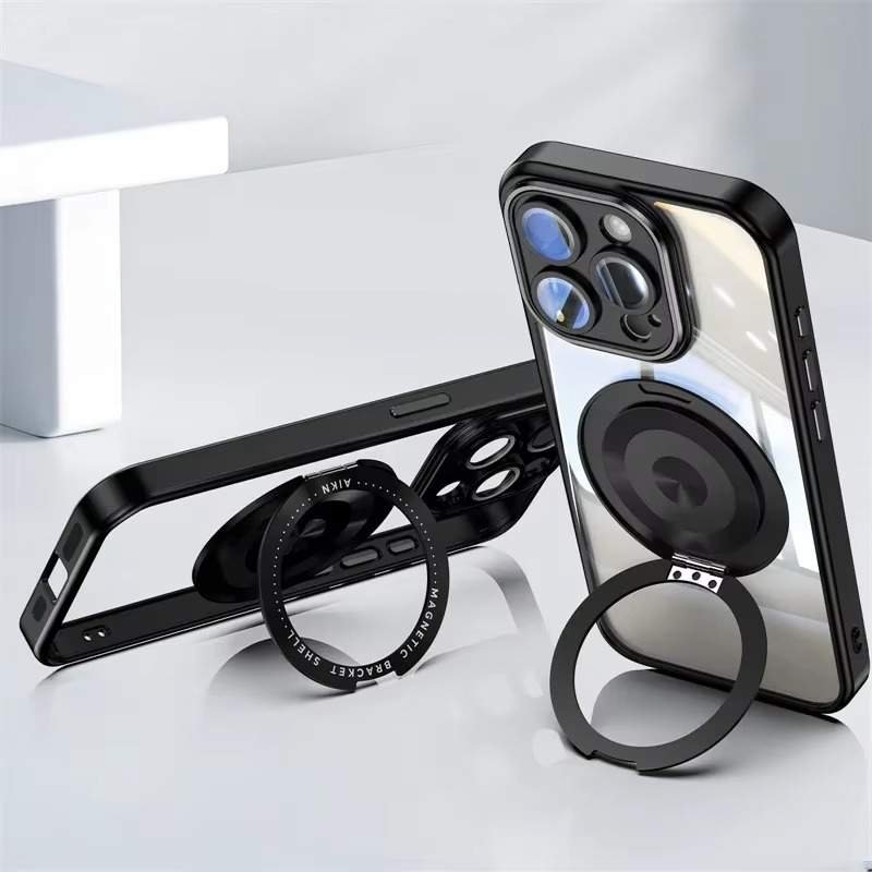 Premium Clear MagSafe iPhone Case — Neon Bumper Shockproof Armor, Wireless Charging Compatible, Anti-Scratch Transparent Protective Cover