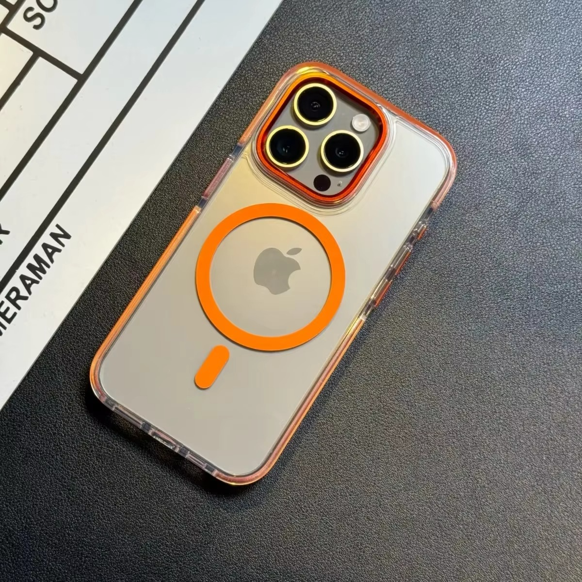 Luxury Magnetic Clear iPhone Case — Shockproof Air Cushion Bumper, MagSafe Compatible, Wireless Charging, PC + TPU, Anti-Scratch, Non-Slip