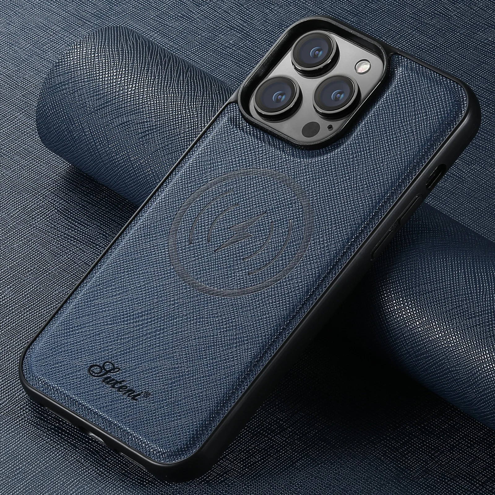 Luxury Magnetic Leather Wallet iPhone Case — 2-in-1 Card Holder, MagSafe Compatible, Wireless Charging, Anti-Fingerprint, Non-Slip, Storage Compartment