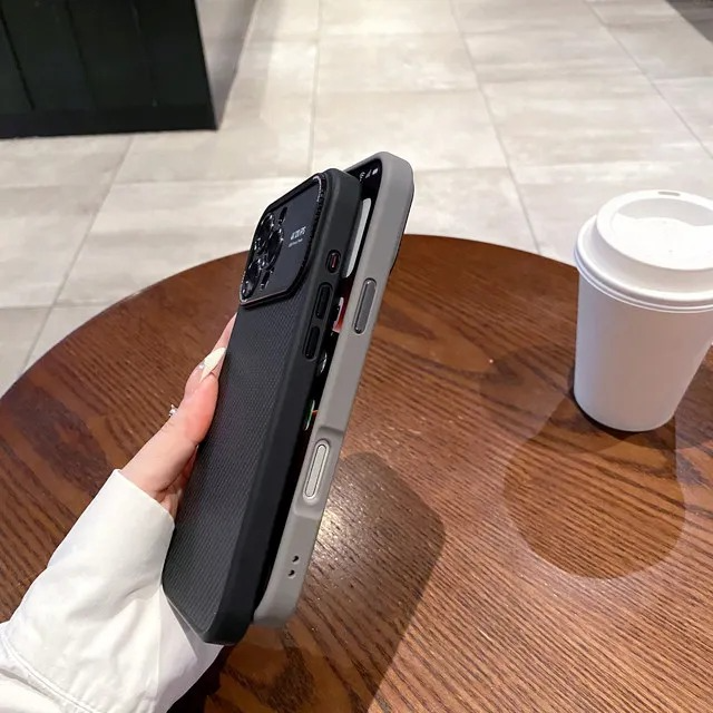 Luxury Magnetic MagSafe iPhone Case Shockproof with Large Window Camera Protection, Carbon Fiber Texture, Anti-Fingerprint Non-Slip Cover