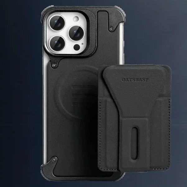 Luxury Magnetic Wallet iPhone Case — Card Holder with Stand, Wireless-Charging Compatible Genuine Leather Bumper Protective Cover