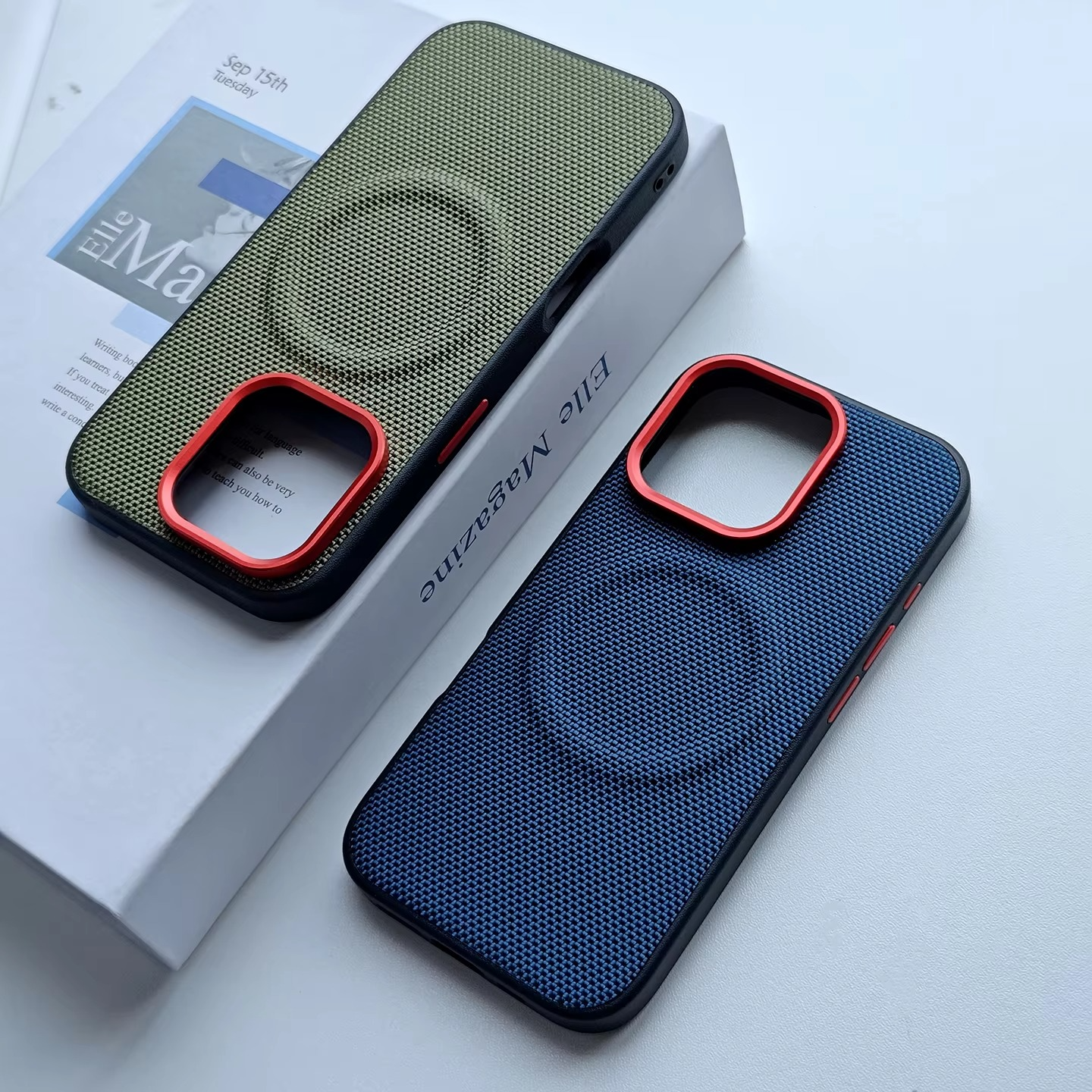 Luxury Magnetic Wireless Charging iPhone Case — PU Leather Texture, Shockproof Dustproof Back Cover, Slim Half-Wrapped Protective Design