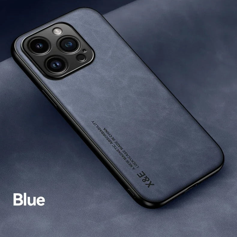 Luxury Magnetic iPhone Case — Car Holder Protective Cover, Anti-Fingerprint, Anti-Scratch, Lightweight Half-Wrapped Coque Fundas