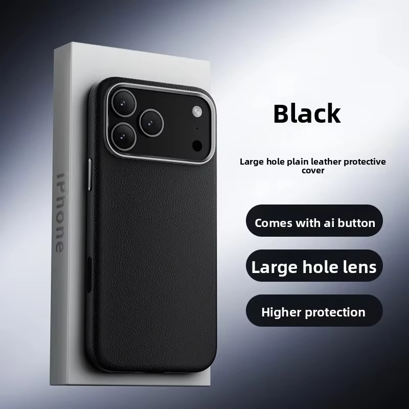Luxury Magnetic iPhone Case — Wireless Charging Leather Cover with Metal Camera Protection, Shockproof Anti-Fingerprint Full Coverage Design