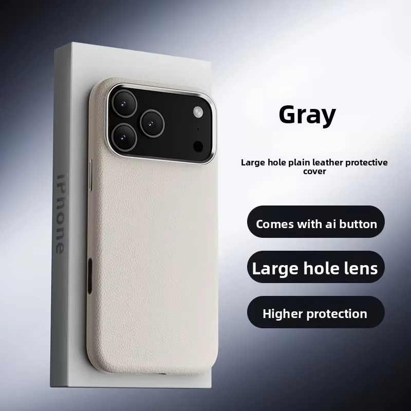 Luxury Magnetic iPhone Case — Wireless Charging Leather Cover with Metal Camera Protection, Shockproof Anti-Fingerprint Full Coverage Design