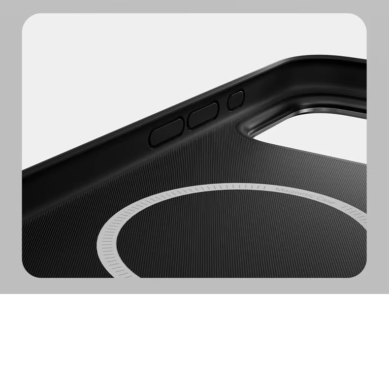 Luxury Magnetic iPhone Case — Wireless Charging Leather Cover with Metal Camera Protection, Shockproof Anti-Fingerprint Full Coverage Design