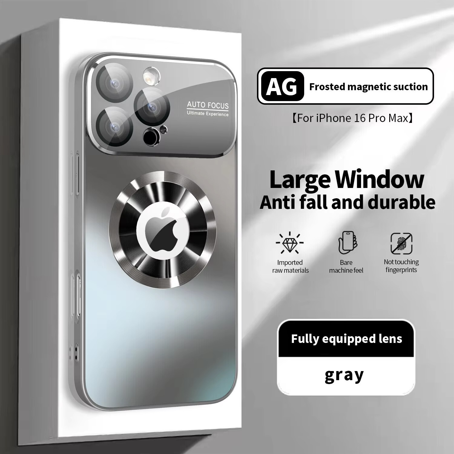 Luxury Magsafe Magnetic iPhone Case — Large Window Logo Hole, Shockproof Half-Wrapped Cover, Camera Lens Protection, Anti-Fingerprint, Matte Non-Slip