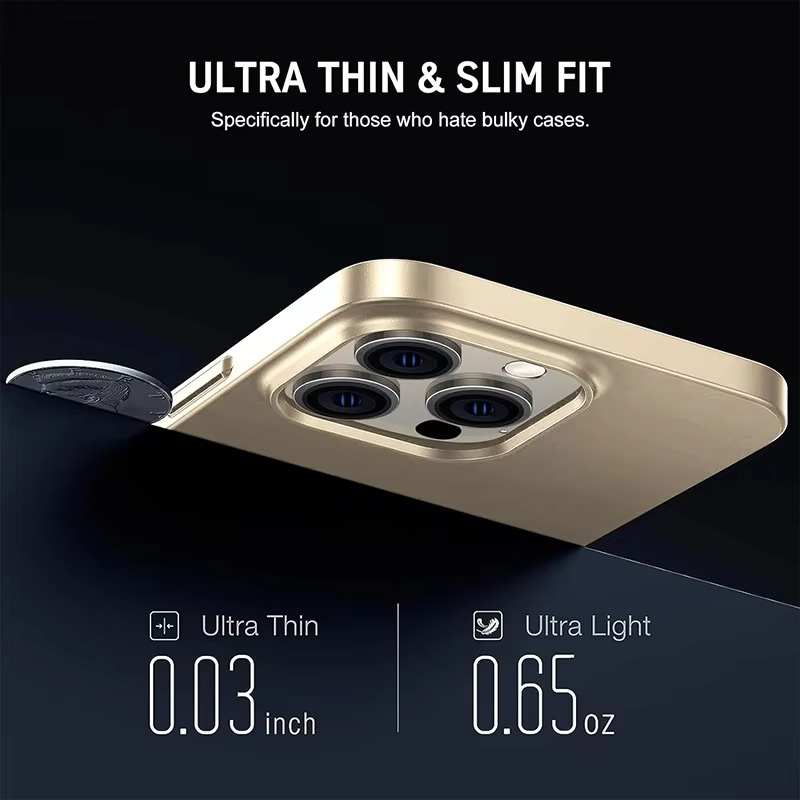 Luxury Matte Hard PC iPhone Case — Shockproof Slim Full Coverage, Anti-Fingerprint, Anti-Scratch, Dustproof, Lightweight Ultra-Thin Back Cover