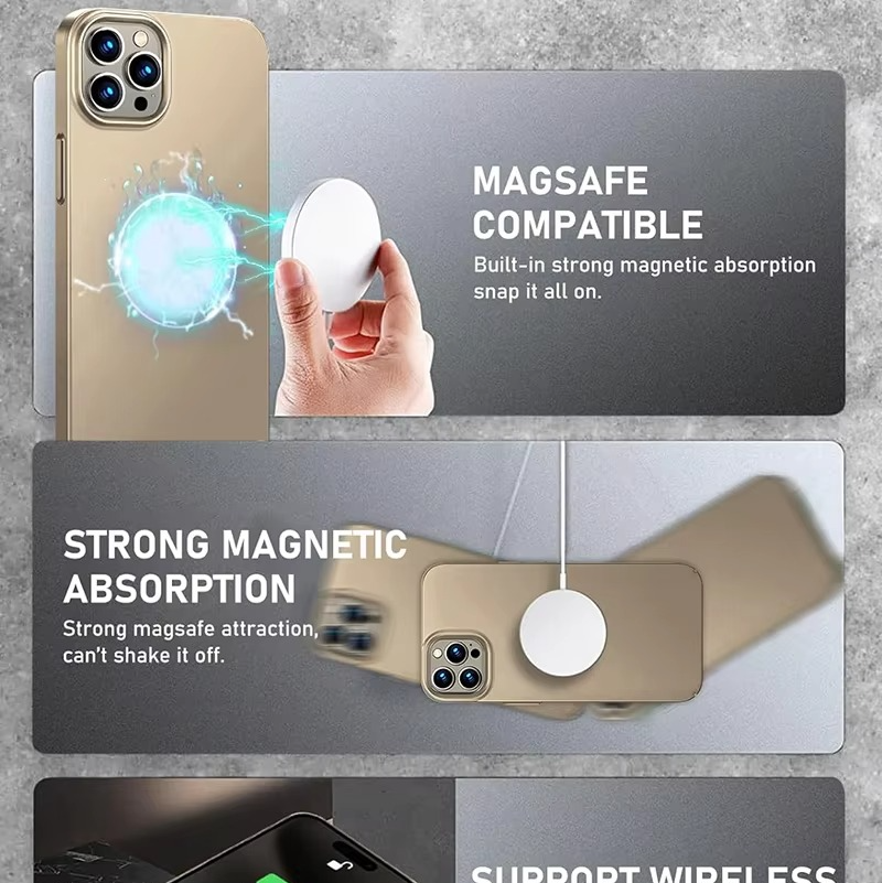 Luxury Matte Hard PC iPhone Case — Shockproof Slim Full Coverage, Anti-Fingerprint, Anti-Scratch, Dustproof, Lightweight Ultra-Thin Back Cover