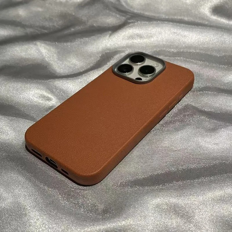 Luxury Matte Litchi Texture iPhone Case — Soft TPU Shockproof Half-Wrapped Cover with Anti-Scratch, Non-Slip, Lightweight Protection