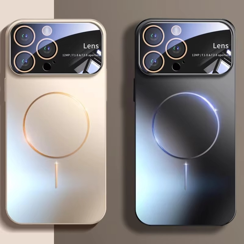 Luxury Matte Magnetic iPhone Case — Magsafe Camera Protection, Shockproof Hard Thin Cover, Anti-Fingerprint, Anti-Scratch, Dustproof Non-Slip Bumper