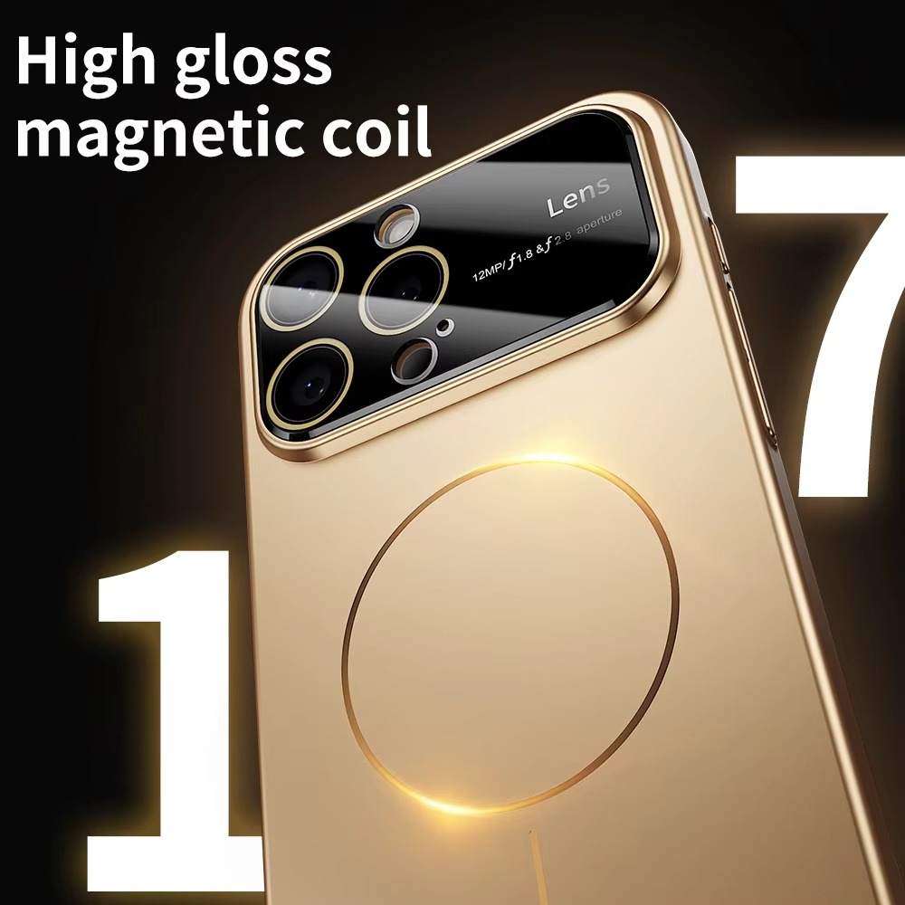 Luxury Matte Magnetic iPhone Case — Magsafe Camera Protection, Shockproof Hard Thin Cover, Anti-Fingerprint, Anti-Scratch, Dustproof Non-Slip Bumper