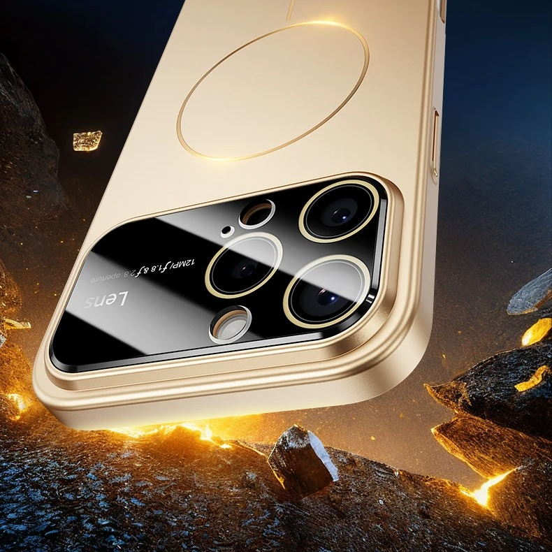 Luxury Matte Magnetic iPhone Case — Magsafe Camera Protection, Shockproof Hard Thin Cover, Anti-Fingerprint, Anti-Scratch, Dustproof Non-Slip Bumper