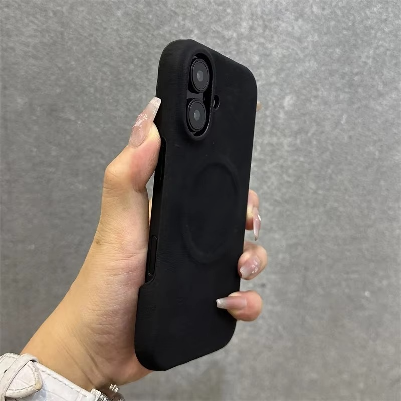 Luxury Sheepskin MagSafe iPhone Case — 3D Slim Protective Cover, Anti-Fingerprint, Anti-Scratch, Dustproof, Matte Finish, Lightweight Full Coverage