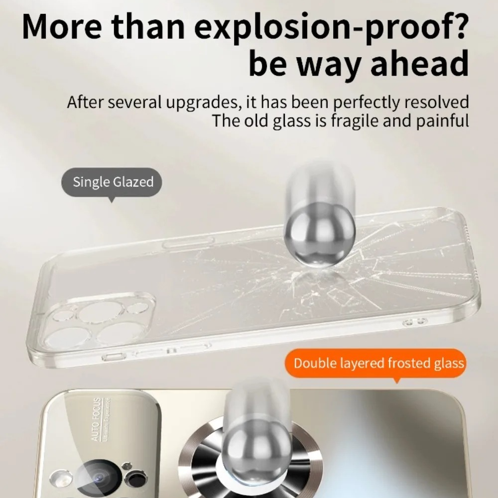 Luxury Titanium Metallic Matte iPhone Case — Magnetic Magsafe Compatible, Lens Protection, Anti-Fingerprint, Anti-Scratch, Dustproof, Lightweight Cover