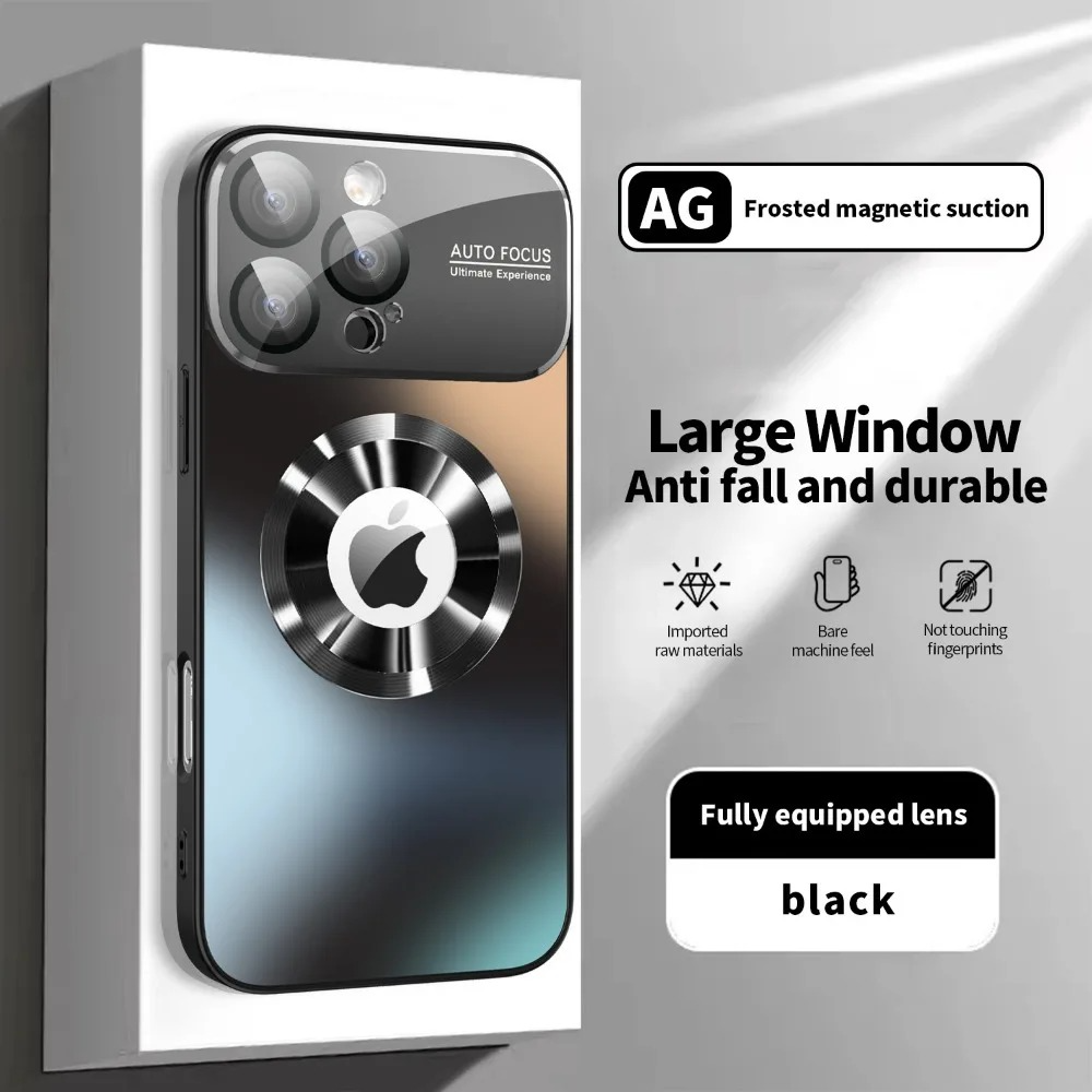 Luxury Titanium Metallic Matte iPhone Case — Magnetic Magsafe Compatible, Lens Protection, Anti-Fingerprint, Anti-Scratch, Dustproof, Lightweight Cover