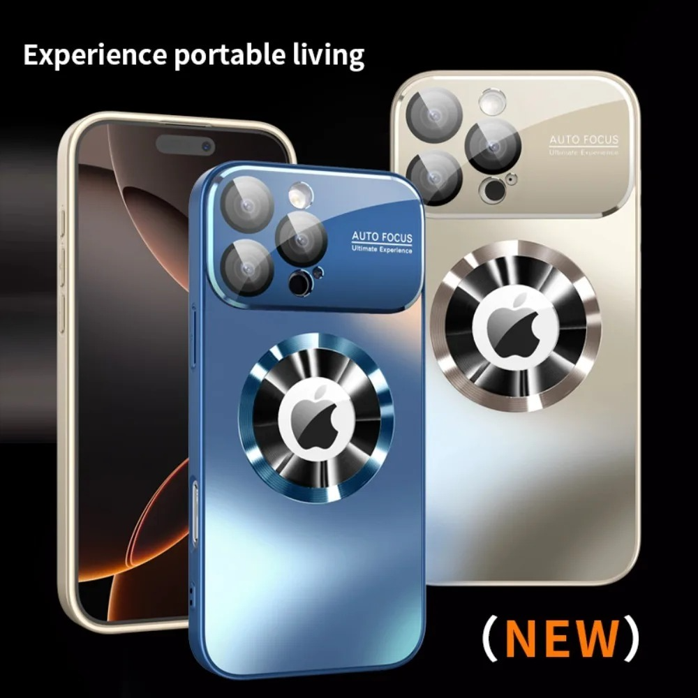 Luxury Titanium Metallic Matte iPhone Case — Magnetic Magsafe Compatible, Lens Protection, Anti-Fingerprint, Anti-Scratch, Dustproof, Lightweight Cover