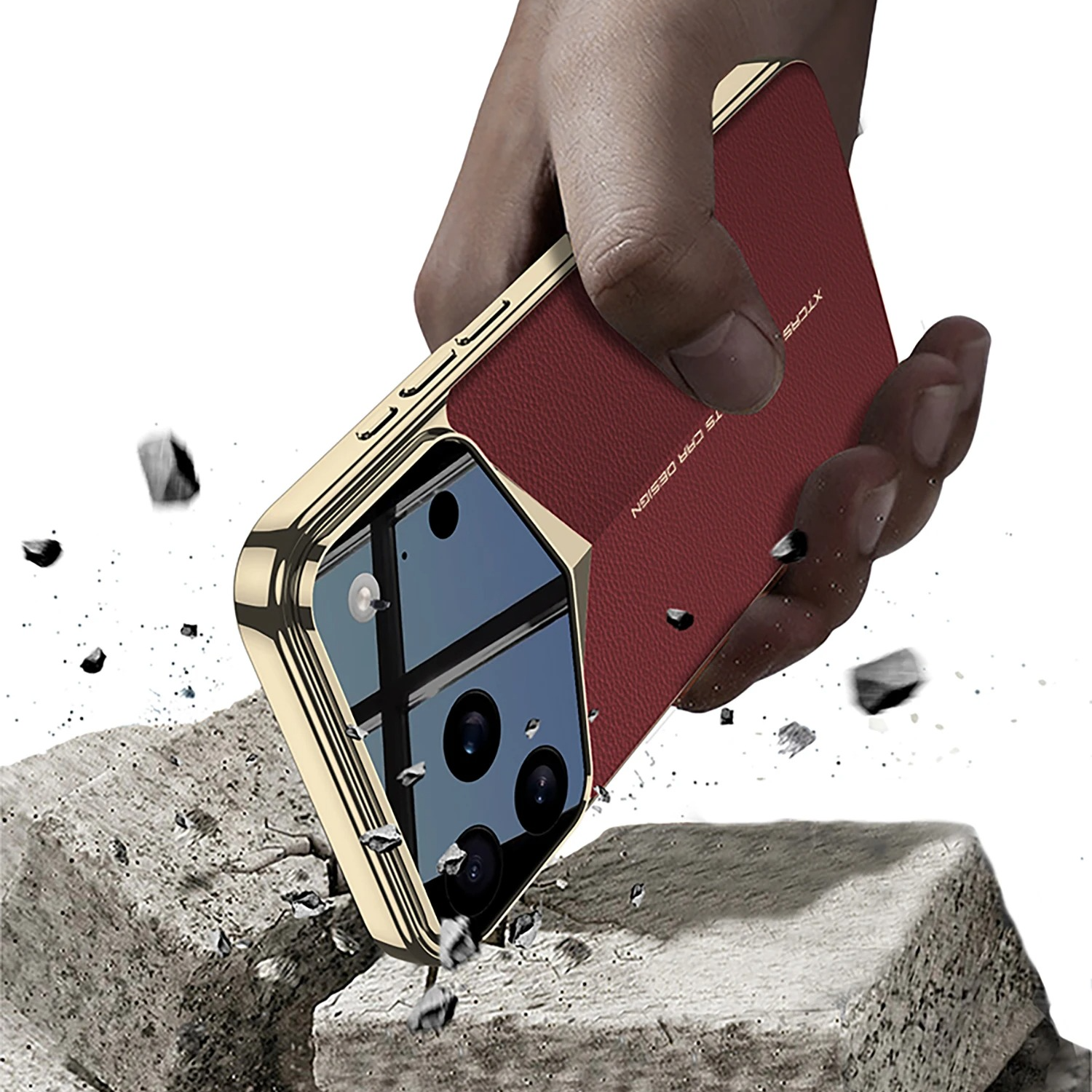 Luxury Ultra-Thin Leather iPhone Case — Raised Camera Lens Protection, Shock-Resistant Slim Cover with Anti-Fingerprint Finish