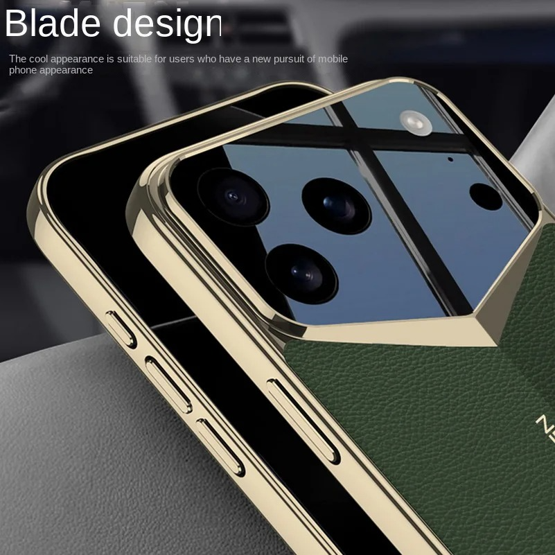 Luxury Ultra-Thin Leather iPhone Case — Raised Camera Lens Protection, Shock-Resistant Slim Cover with Anti-Fingerprint Finish
