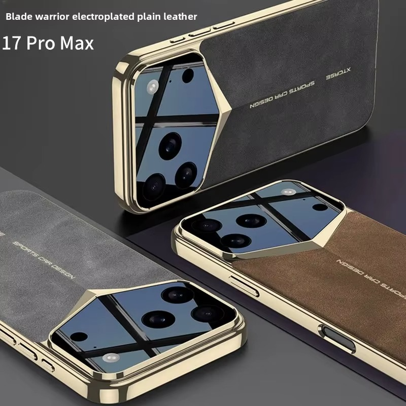 Luxury Ultra-Thin Leather iPhone Case — Raised Camera Lens Protection, Shock-Resistant Slim Cover with Anti-Fingerprint Finish