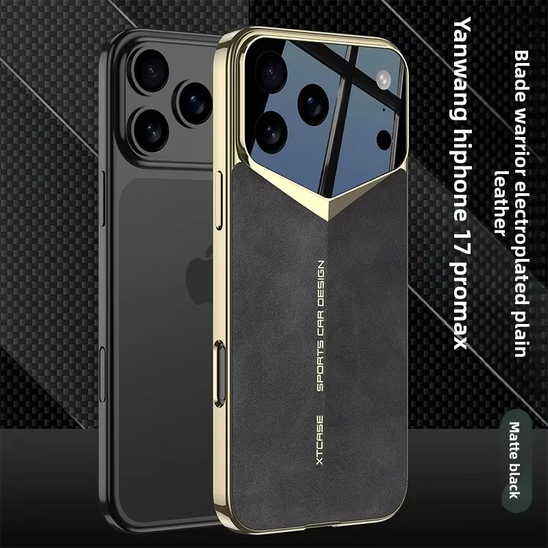 Luxury Ultra-Thin Leather iPhone Case — Raised Camera Lens Protection, Shock-Resistant Slim Cover with Anti-Fingerprint Finish