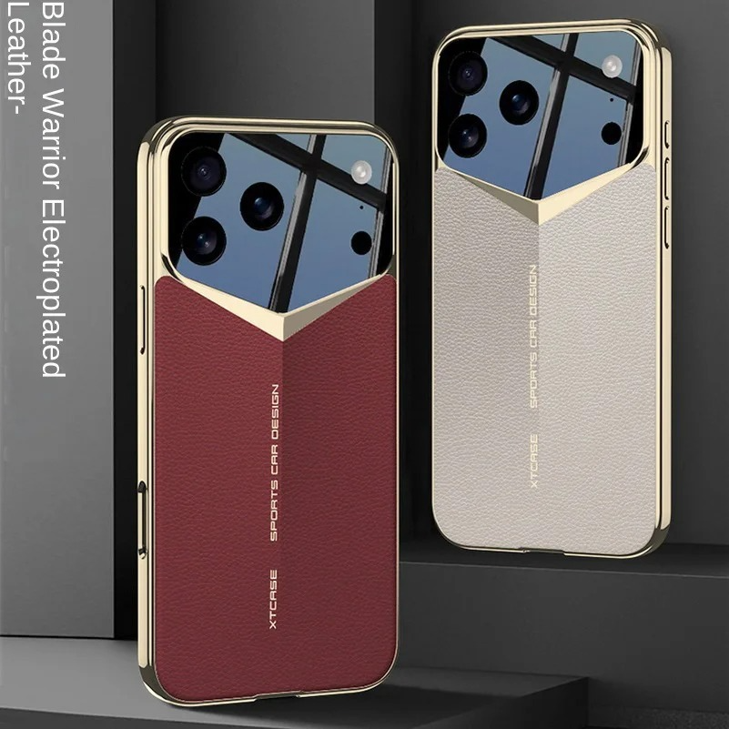 Luxury Ultra-Thin Leather iPhone Case — Raised Camera Lens Protection, Shock-Resistant Slim Cover with Anti-Fingerprint Finish