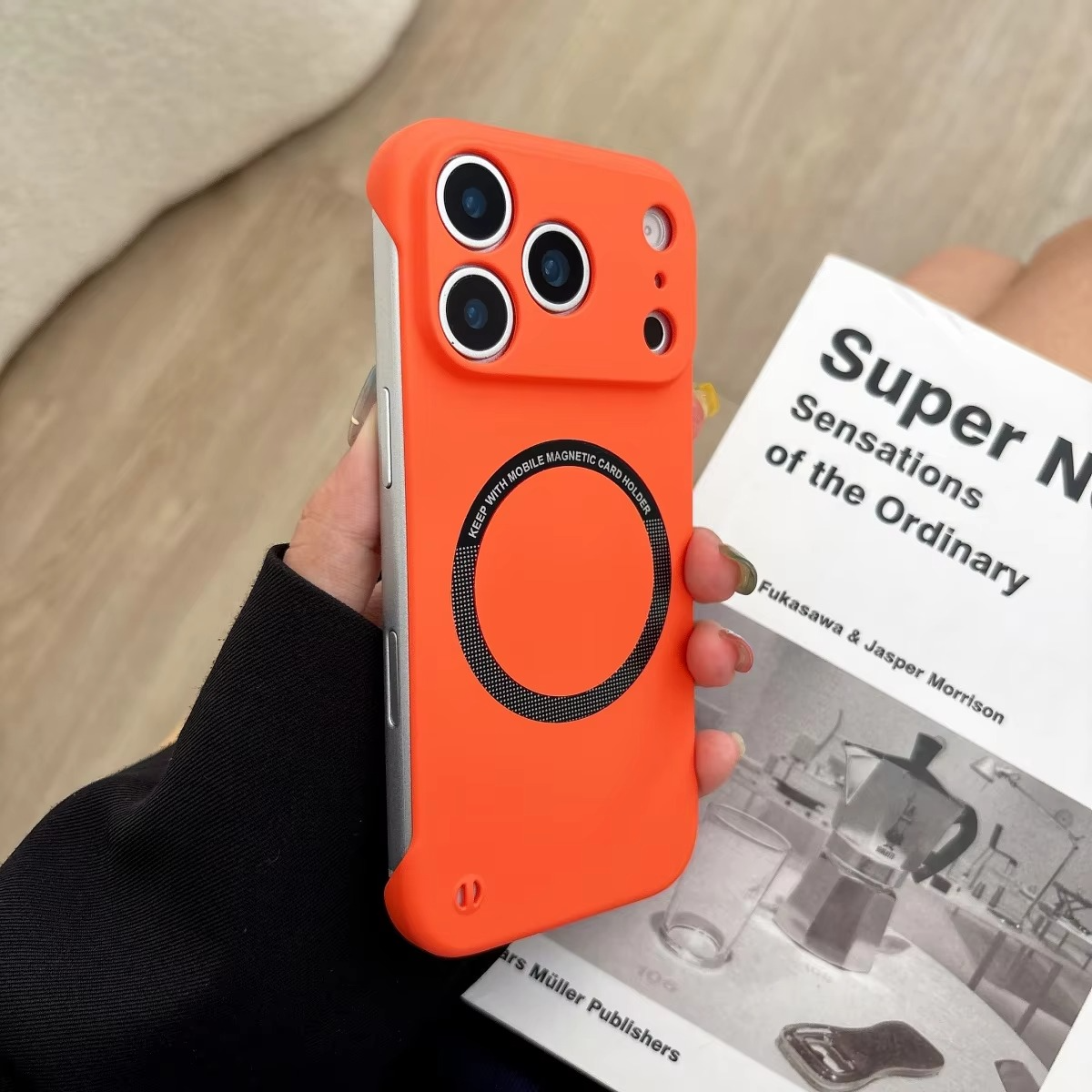 Luxury Ultra-Thin Magnetic iPhone Case — Frameless Hard PC Half-Wrapped Cover, Matte Solid Color, Anti-Fingerprint, Shockproof, Non-Slip, Dustproof