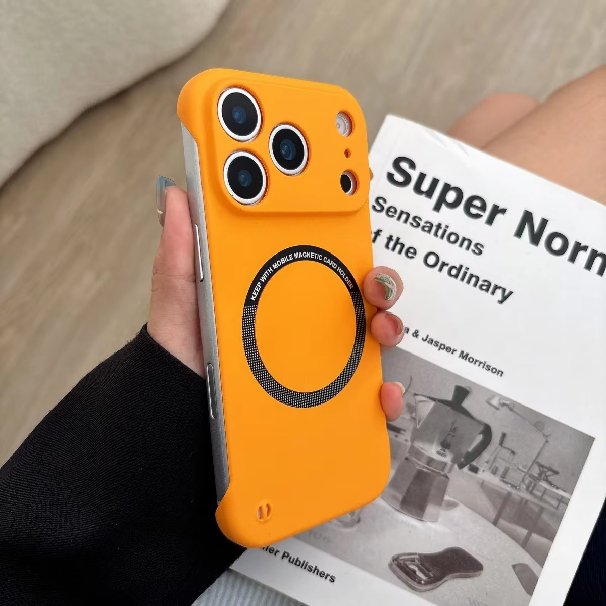 Luxury Ultra-Thin Magnetic iPhone Case — Frameless Hard PC Half-Wrapped Cover, Matte Solid Color, Anti-Fingerprint, Shockproof, Non-Slip, Dustproof