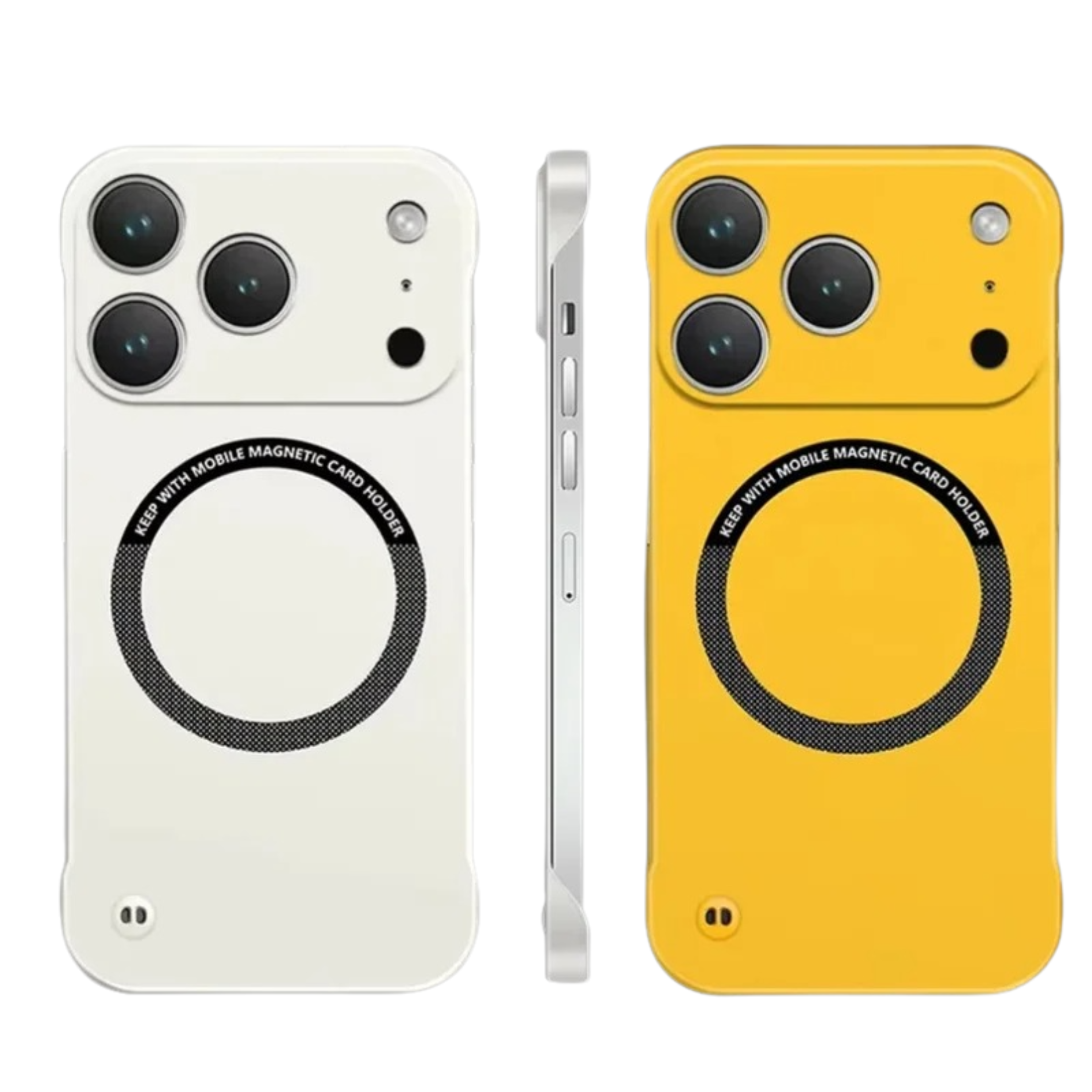 Luxury Ultra-Thin Magnetic iPhone Case — Frameless Hard PC Half-Wrapped Cover, Matte Solid Color, Anti-Fingerprint, Shockproof, Non-Slip, Dustproof