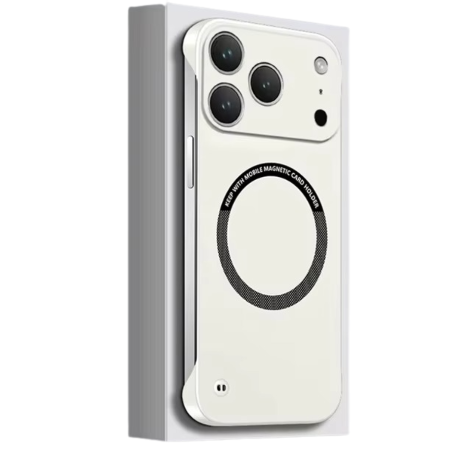 Luxury Ultra-Thin Magnetic iPhone Case — Frameless Hard PC Half-Wrapped Cover, Matte Solid Color, Anti-Fingerprint, Shockproof, Non-Slip, Dustproof