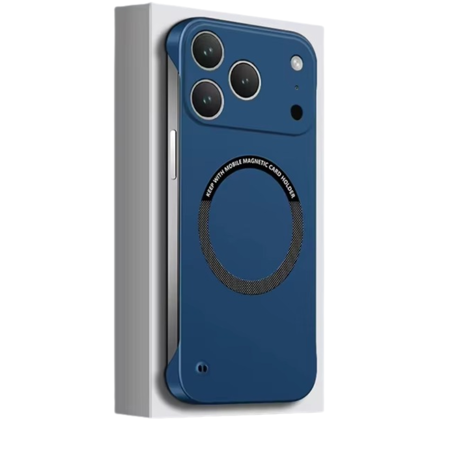 Luxury Ultra-Thin Magnetic iPhone Case — Frameless Hard PC Half-Wrapped Cover, Matte Solid Color, Anti-Fingerprint, Shockproof, Non-Slip, Dustproof