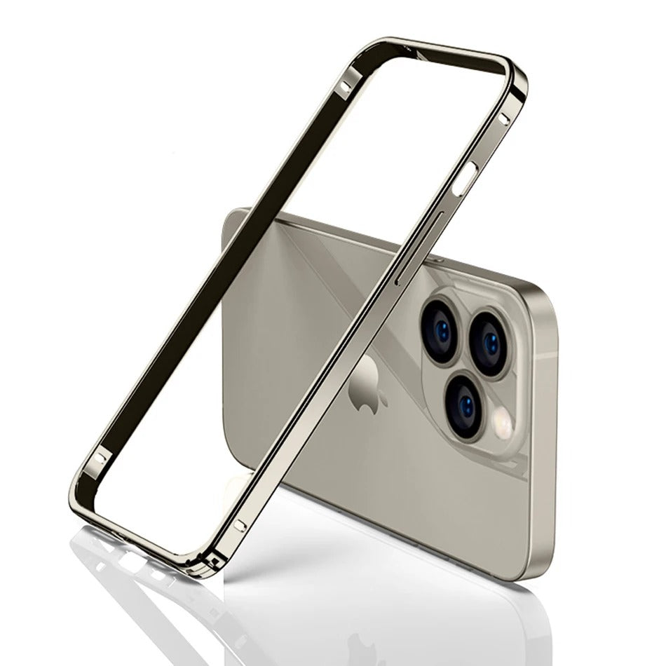 Luxury iPhone Bumper Case Thin Aluminum Alloy Frame — Lightweight Metal Protective Cover, Slim Anti-Fingerprint Design, Durable Back Accessories