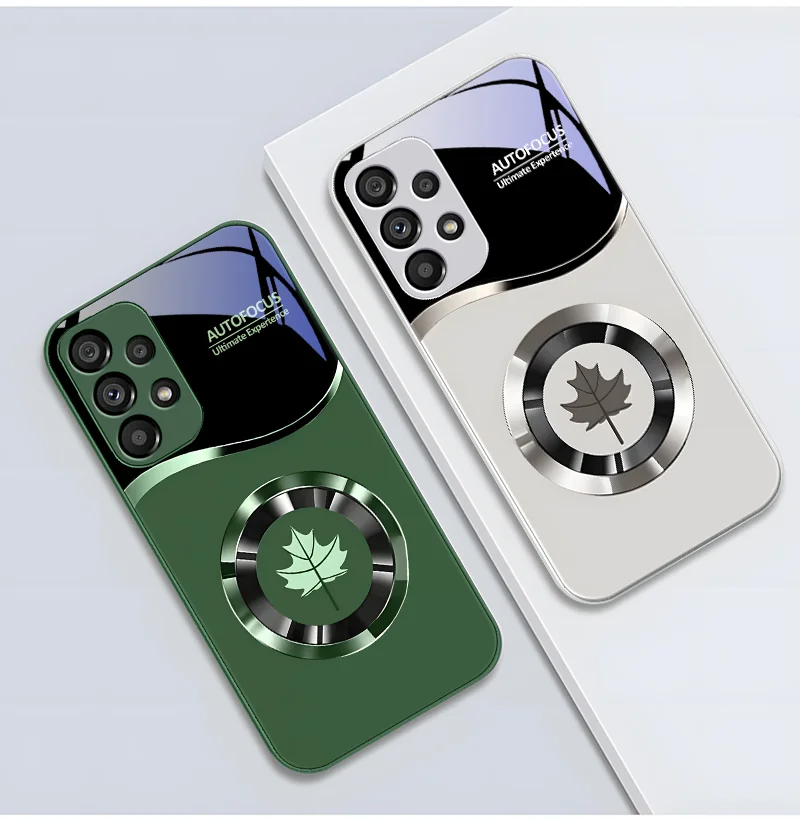 Luxury iPhone Case Circle Orchid Design — Tempered Glass Back Cover with TPU Frame, Slim Shockproof Protection, Anti-Fingerprint Scratch-Resistant Finish