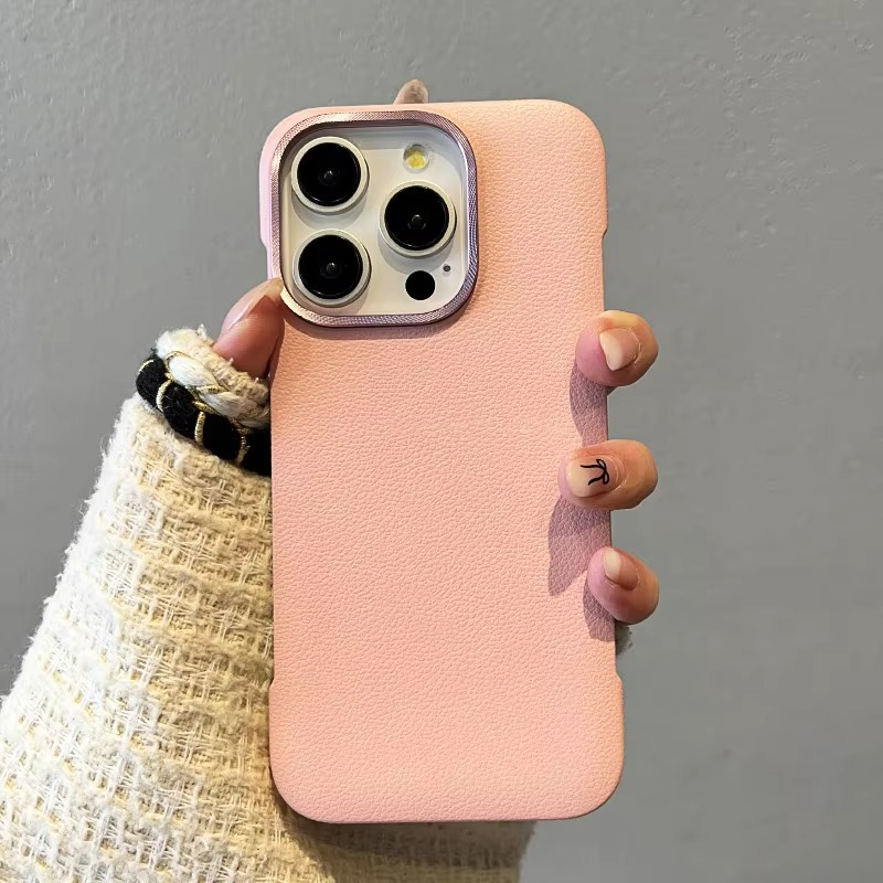 Luxury iPhone Case Frameless Leather Texture Matte Cover — Slim Business Style Design, Shockproof Full Coverage Shell, Anti-Fingerprint Scratch-Resistant Finish