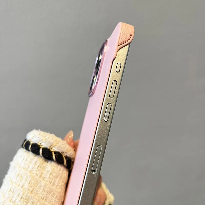 Luxury iPhone Case Frameless Leather Texture Matte Cover — Slim Business Style Design, Shockproof Full Coverage Shell, Anti-Fingerprint Scratch-Resistant Finish