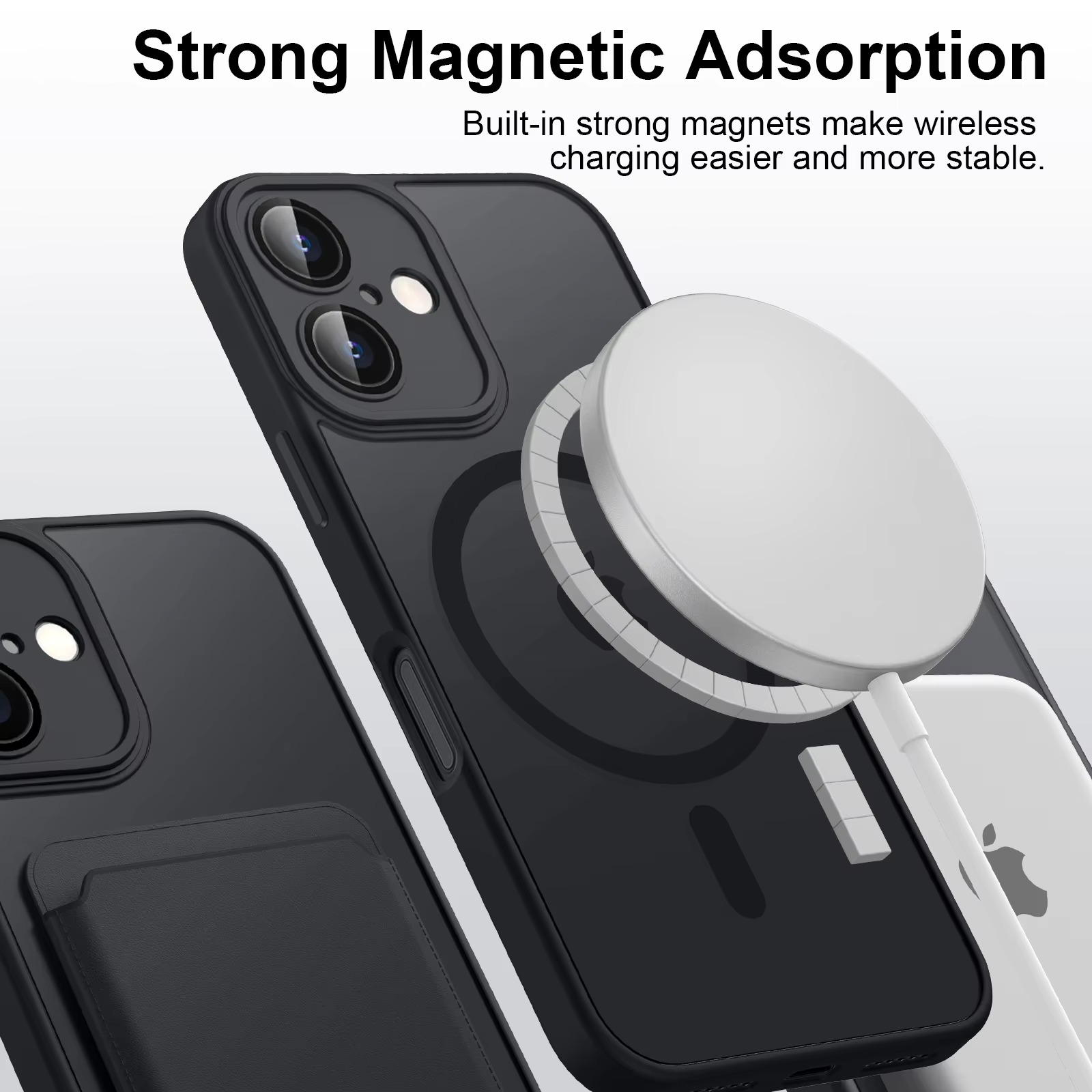 Luxury iPhone Case MagSafe Compatible Matte Translucent Armor Cover — Magnetic Shockproof Dual Layer Design, Wireless Charging, Anti-Fingerprint Scratch-Resistant Finish